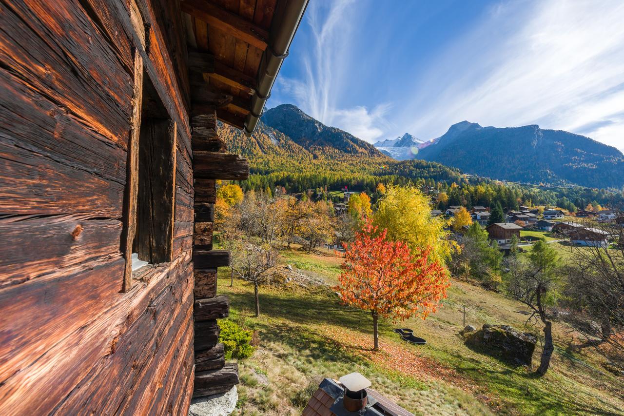 korn-stadel ARIDA PRATA natur pur Grächen Exterior foto