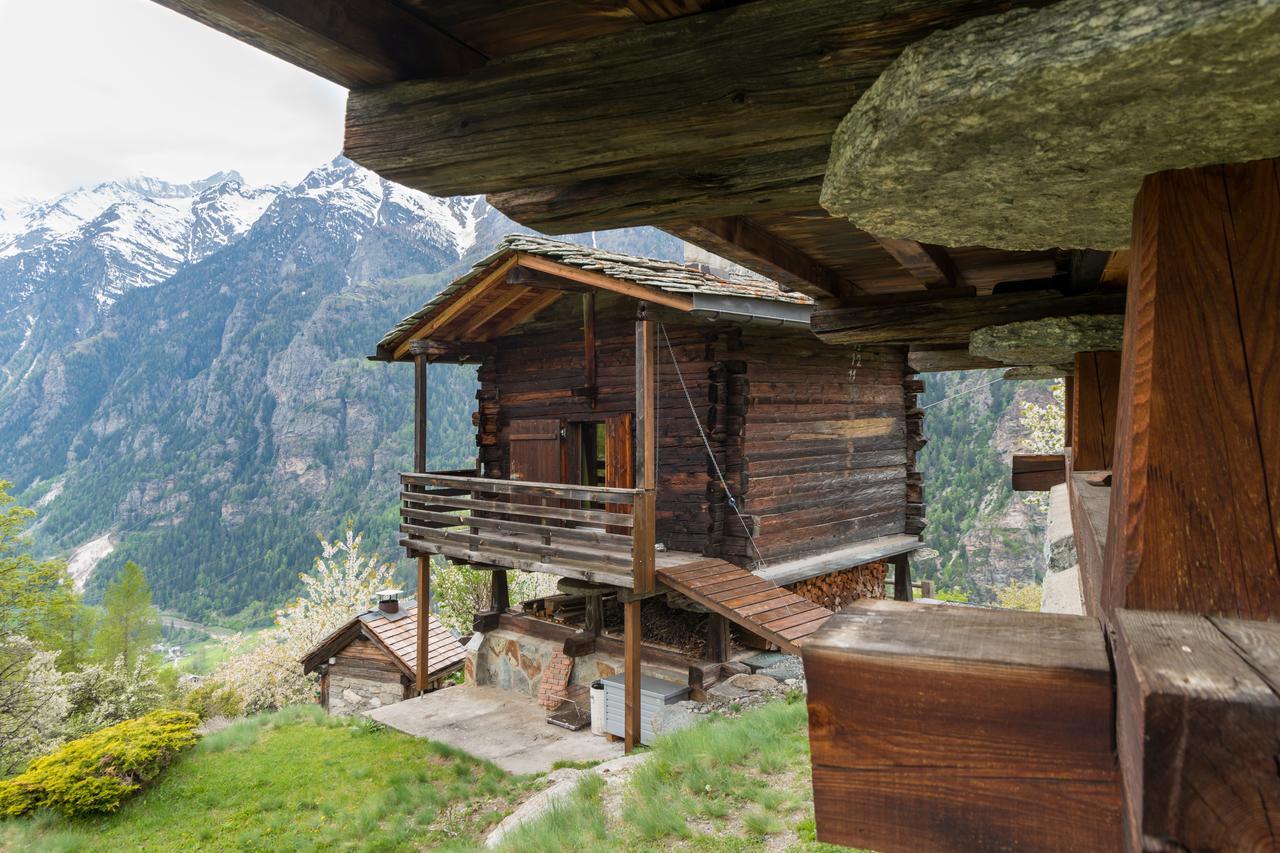 korn-stadel ARIDA PRATA natur pur Grächen Exterior foto